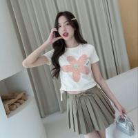 ราคา JARINYA เสื้อยืดครอปผ้าเนื้อเด้ง งานปักเพชร สกรีนกากเพชร สวยวิ้งๆ ไม่ย้วย ไม่หด ยับยาก ผ้าเกรดดีสุด (21399293043)