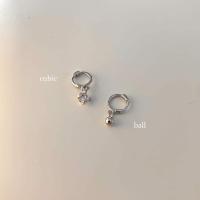 ราคา A piece ต่างหูเงินแท้ all silver 925 ball one touch earrings 115 117 (5111902360)
