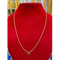 ราคา สร้อยคอชุบทองเคลือบแก้ว ลายเชือกเปีย 2สลึง ราคา Early Bird พิเศษ (21407087456)