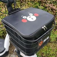 ราคา หนังกันน้ำแบบใหม่มาตรฐานจีนรถจักรยานไฟฟ้าตะกร้าด้านหน้าตะกร้าด้านในตะกร้าด้านในมีซับในผ้าคลุมจักรยานด้านหน้า (20697287725)