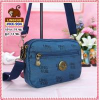 ราคา LINGKUB kk904 ผ้าทอใบเล็ก8นิ้ว กระเป๋าผู้หญิง กระเป๋าสะพาย 5ช่องซิป (21594375935)