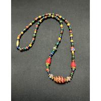 ราคา สร้อยคอลูกปัดโบราณหลากสีหินทราวดี (18169944296)