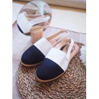 ราคา พร้อมส่ง Sz 36 45 รองเท้าผ้าแคนวาสส้นแบน ทรงเปิดรัดส้น ดีไวน์สี 2 โทน แบบสวยเก๋ใส่สบาย น่ารักนัมเบอร์วันค่ะ (7902611419)