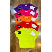 ราคา เสื้อครอปแขนสั้นสีสวยจี้ด ผ้าเรย่อน พร้อมส่ง (21466218266)