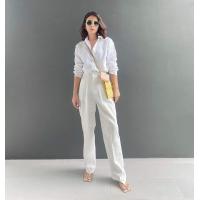 ราคา เซตเสื้อเชิ้ตผ้าลินินแท้ มาคู่กับกางเกงลินินขายาวทรงบอย (20055971937)