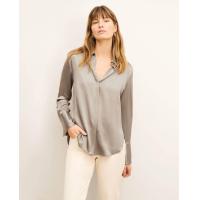 ราคา Esprit เสื้อแขนยาว ผ้าซาตินนะแม่ ทรงหลวมๆ สวยจังเลย สีน้ำตาลสีผู้ดีแม่ ชนช้อปเลย (21587019604)