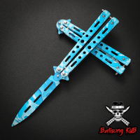 ราคา Balisong มีดบาลิซอง มีดผีเสื้ิอ มีดควง มีดซ้อม มีดแรงโน้มถ่วง ไม่มีคม สำหรับซ้อมควง Steel Balisong (21339559600)