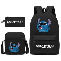ราคา การค้าต่างประเทศ Stitch Animation Peripl พิมพ์กระเป๋านักเรียนชุดสามชิ้น Stitch กล่องดินสอกระเป๋าสะพายกระเป๋าเป้สะพายหลัง (21408523970)