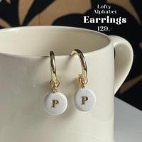 ราคา ต่างหูดินปั้นตัวอักษร Lofty alphabet made to order 3 5 days (16206113769)