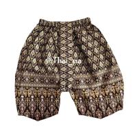 ราคา กางเกงโจงกระเบนเด็ก ผ้าพิมพ์ทอง กางเกงลายไทยเด็ก กางเกงชุดไทย สำหรับเด็ก 1 4 ขวบ (19606540569)