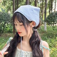 ราคา Scott Fabric ผ้าผูกผมสามเหลี่ยมลายสก๊อต พร็อบเครื่องหัว น่ารักมากๆ (20167486872)