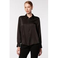 ราคา ESPADA เสื้อเชิ้ตผ้าซาตินมันวาว ผู้หญิง สีดำ Satin Sheen Shirt 04803 (21367500727)