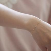 ราคา GOLDtutu 14k สร้อยข้อมือทองคำบริสุทธิ์สำหรับผู้หญิงทองแท้เครื่องประดับยอดนิยมที่เรียบง่าย kj477 (20670190583)