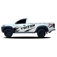 ราคา สติ๊กเกอร์ติดรถกระบะตอนเดียว Triton สามารถเปลี่ยนข้อความติดกับรุ่นอื่นได้ (11131858938)