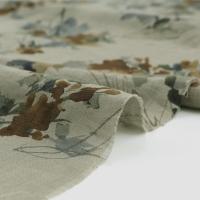 ราคา นำเข้าจากญี่ปุ่น hokkoh ผ้าลินินบางเบาลายดอกไม้หมึกแนววินเทจใส่สบายผ้าสำหรับใส่เสื้อผ้าฤดูร้อนระบายอากาศได้ดี (19632193738)