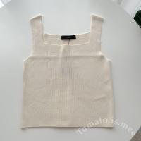 ราคา เสื้อกล้ามไหมพรมแขนกุด ทรงคอเหลี่ยม โทนสีมินิมอล เนื้อผ้าดีใส่สบาย พร้อมส่ง 10 สี (17074705105)