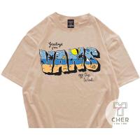 ราคา เสื้อยืดแขนสั้น เสื้อยืดคอกลมากรีนลายVANSสวยๆเนื้อผ้าCotton100 ใส่ได้ทั้งหญิงชาย T shirt (21611796392)