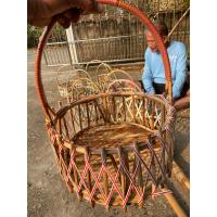 ราคา โปรโมชั่น ตะกร้าหวายมีหูหิ้ว สานด้วยหวายเทียม กว้าง27 สูง12 เซนติเมตร ขนาดกลาง M ทรงกลม (21457818628)