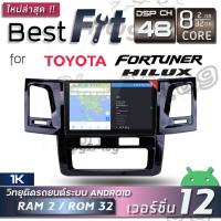 ราคา ALPHA COUSTIC เครื่องเสียงแอนดรอยสำหรับรถยนต์ TOYOTA VIGO CHAMP รุ่นแอร์ ลูกบิด จอแก้วIPS 2 5D CPU 8CORE RAM 2 GB ROM 32 GB Vigo ips (20423426018)