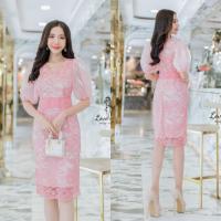 ราคา ป้าย Love lady เดรสลูกไม้แสนสวยสีหวานๆ งานลูกไม้ทั้งชุดบุซับอย่างดี (20363922912)