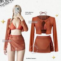 ราคา ICEBLINK l Toffee bikini set บิกินี่สีส้มอิฐมี 4 ชิ้น (21621255898)
