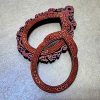 ราคา กรอบพระ ตลับพระ ไม้พยุงลายฉลุทรงไข่เปิดหว่ง ขนาดวงใน ก24 ุxส 35 mm ขนาดพระจริง กรอบหนา5 5mmดูขนาดก่อน กดสั่งซื้อทุกครั้งนะค่ะ (21639838668)