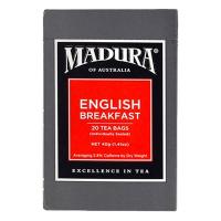 ราคา Madura English Breakfast 20 Tea Bags 40g มาดูร่า ชาอิงลิช เบรคฟาสต์ ขนาด 40 กรัม 1 กล่องบรรจุ 20 ซอง 1028 (12592327632)
