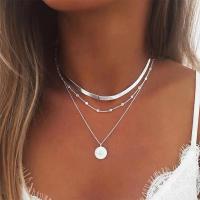 ราคา 925 Sterling Silver Three Layer Round Necklace Simple Snake Chain Charm Ball Chain Party Gift For Womens Exquisite Jewelry (21107461490)