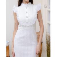 ราคา ป้าย Fairy angel เดรสสั้นงานลูกไม้แสนสวยแต่งระบายอก ใส่สวยเข้ารูปบถซับอย่างดี (20481385422)