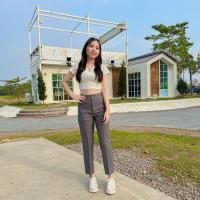 ราคา กางเกงทรงกระบอกเล็ก 8 ส่วน ผ้าสโนว์สลาฟ (21572899084)