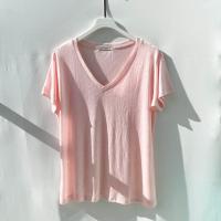 ราคา เสื้อยืดคอวี ผ้าสลาฟ อก 40 ยาว 25 (21383869483)