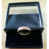 ราคา แหวนทองเหลืองประดับพลอยสีประจำวันเกิด แบบเรียบๆใส่ได้ตลอด ล้างได้ ขัดได้ แหวนพลอยสีประจำวัน แก้เคล็ดเสริมดวง BR 04 (16123458134)