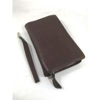 ราคา กระเป๋าซิปรอบคู่ หนังแท้สีน้ำตาล มีสายคล้องมือ (21501183124)