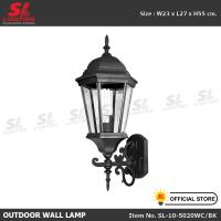ราคา SL LIGHTING โคมไฟติดผนังภายนอก SL 10 5020WC BK ขนาดใหญ่ สไตล์ร่วมสมัย แต่งลวดลาย สวยงามที่ขายึด ขั้ว E27 (1387830026)