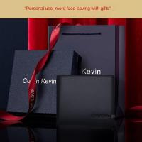 ราคา Mens Leather Wallet New Genuine CK Leather Wallet Popular Logo Fashion Mens Short High grade Soft Leather Wallet (20759784839)