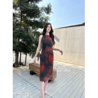 ราคา BS4028 เดรสยาว ผ้ามุ้ง ซีทรูกระโปรงยาว มีซับใน ทั้งตัว ผ้าเนื้อนิ่ม แต่งผ่าชายกระโปรง (21449720293)