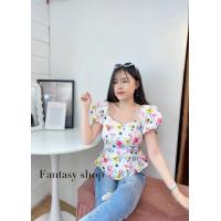 ราคา เสื้อครอปแขนยาว ด้านข้างเว้า ลายดอกสาวๆไม่ควรพลาดเนื้อผ้าใส่สบาย อก32 38 ยาว17 (18503041059)