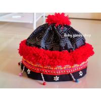 ราคา หมวกผ้าฝ้ายหมวกชาวเขาสีดำพื้นแต่งไหมพรมแดงผู้ใหญ่ส่งด่วน (20566848725)