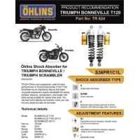 ราคา โช๊คหลัง OHLINS TR624 สำหรับ TRIUMPH BONNEVILLE T100 T120 STREET SCRAMBLER ปี 2016 ขึ้นไป (15831776316)