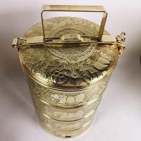 ราคา ปิ่นโตสี่ชั้นตอกลายช้างไทยในแมกไม้ ลาย signature (16122580047)