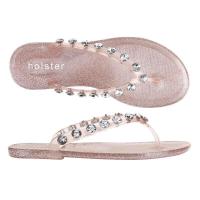 ราคา Holster Diamonte Vacation Clear Rose Glitter HST128CROG รองเท้าแตะแบบมีหู (7204088392)