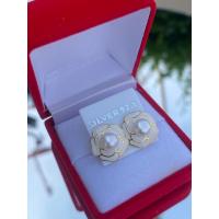 ราคา ต่างหูไข่มุกแท้สีขาว ดอกไม้หุ้มทอง ฝังมุกแท้ มีใบรับประกัน (18520523378)