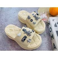 ราคา รองเท้าแตะแบบสวม แฟชั่น ส้นตึก พื้นสูง 2 นิ้ว รวบแบบยาง EVA (21599997802)