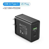 ราคา Vention 38W Fast USB Charger Type C PD Fast Charge USB Quick Charge with QC 4 0 3 0 US Plug (19976470419)