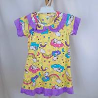 ราคา ชุดนอนเด็กขายาวแขนยาว ขาสั้นแขนสั้น กระโปรง ลายหมีสายรุ้งสีน่ารัก (21600474739)