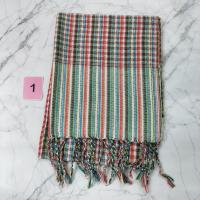 ราคา ผ้าพันคอทอมือ ผ้าพันคอผู้ชาย ผ้าพันคอฝ้ายทอมือ ผ้าพันคอลายสก๊อต งานครูสลาหน้าแคบ ขนาดผ้ากว้าง 20 ซม ยาว 200 ซม (17409532033)