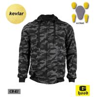 ราคา เสื้อฮู้ดการ์ด เครฟล่า Kevlar Aramid Fiber ลายพรางดำ การ์ด ce2 (21517621551)
