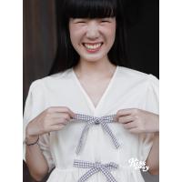 ราคา Emma 130 เสื้อคอวี แขนพอง ผ้าคอตตอน โบผูกหน้า (21600268263)