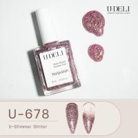 ราคา U DELI สีทาเล็บกึ่งเจล U 678 Shimmer Glitter16ml Vegan Nail Polish Air Dry กลิตเตอร์เม็ดใหญ่ผสมเม็ดเล็ก ไม่ต้องอบ กากเพชรสวยแน่น (16628495919)