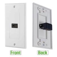 ราคา หน้ากาก เต้ารับสาย HDMI ตัวเมีย แบบ 1 ช่อง หัวงอ 90 องศา แบบ เมีย เมีย F F ทรงสี่เหลี่ยมผืนผ้า HDMI 1 Port Wall Plate ขนาด 11 5 x 7 เซนติเมตร (636640382)